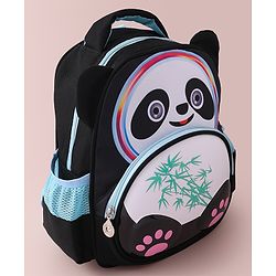 Babyhug Fashion  Backpack with Panda Theme Design - Black