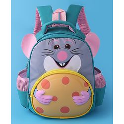 Babyhug Fashion Backpack with Mouse Theme Design - Grey