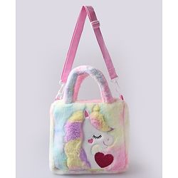 Babyhug Sling Bag With Unicorn Embroidery - Multicolor