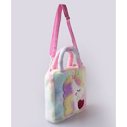 Babyhug Sling Bag With Unicorn Embroidery - Multicolor