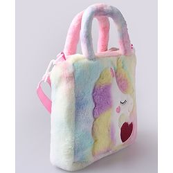 Babyhug Sling Bag With Unicorn Embroidery - Multicolor