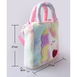 Babyhug Sling Bag With Unicorn Embroidery - Multicolor