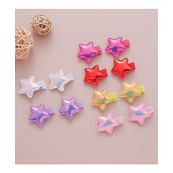 Babyhug Hair Pins  Free Size with Star Applique  Pack of 12-  Multicolor