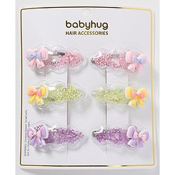 Babyhug Free Size Snap Clips Pack of 6 - Multicolor