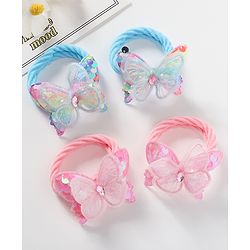 Babyhug Free Size Rubber Band & Scrunchies Sets Pack of 4 - Multicolor