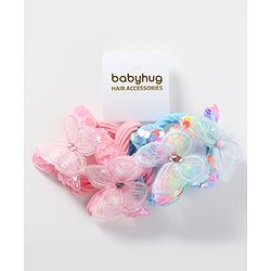 Babyhug Free Size Rubber Band & Scrunchies Sets Pack of 4 - Multicolor