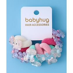 Babyhug Rubber Bands & Scrunchies Sets Pack of 12 -Multicolor