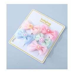 Babyhug Bow & Butterfly Clips with Floral Applique  Free Size  - Multicolor