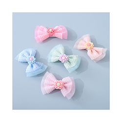 Babyhug Bow & Butterfly Clips with Floral Applique  Free Size  - Multicolor