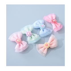 Babyhug Bow & Butterfly Clips with Floral Applique  Free Size  - Multicolor