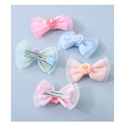 Babyhug Bow & Butterfly Clips with Floral Applique  Free Size  - Multicolor