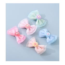 Babyhug Bow & Butterfly Clips with Floral Applique  Free Size  - Multicolor