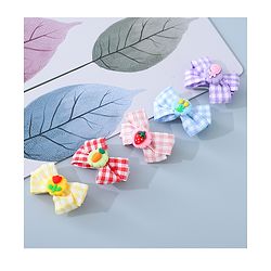 Babyhug Bow & Butterfly Clips with Strawberry Applique Free Size  - Multicolor
