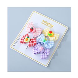 Babyhug Bow & Butterfly Clips with Strawberry Applique Free Size  - Multicolor