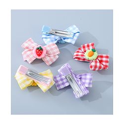 Babyhug Bow & Butterfly Clips with Strawberry Applique Free Size  - Multicolor