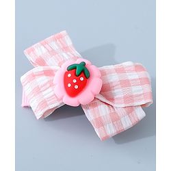 Babyhug Bow & Butterfly Clips with Strawberry Applique Free Size  - Multicolor