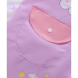 Babyhug Full Sleeves Hooded Raincoat Calf Length Unicorn Print - Light Purple