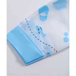 Babyhug Full Sleeves Hooded Raincoat Dolphin Print - Blue