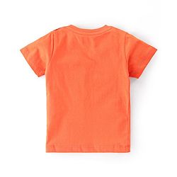 Babyhug 100% Cotton Knit Half Sleeves T-Shirt Koala Graphics - Orange