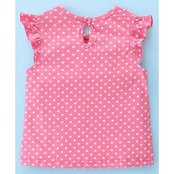 Babyhug Cotton Knit Frill Sleeves Top With Butterfly & Text Print Pack Of 3 - White Pink & Blue