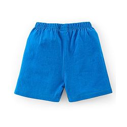 Babyhug Cotton Knit Striped & Starts Printed Shorts Pack of 3 - Green & Blue