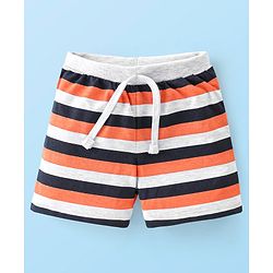 Babyhug Cotton Knit Striped Shorts Pack of 3- Multicolor