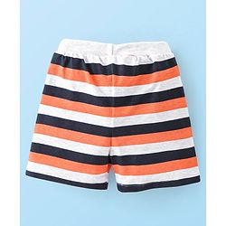 Babyhug Cotton Knit Striped Shorts Pack of 3- Multicolor