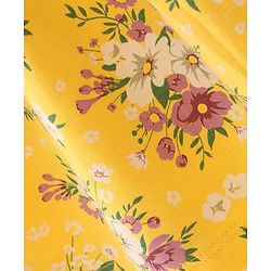 Babyhug 100% Cotton Jersey One Shoulder Frock With Floral Print - Yellow