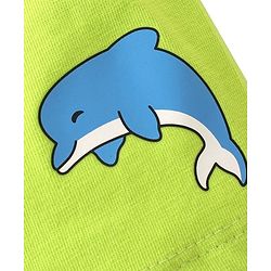 Babyhug Cotton Knit Striped & Shark Printed Shorts Pack of 3 - Green & Blue
