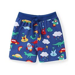 Babyhug Cotton Knit Dino & Stars Printed Shorts Pack of 3 - Multicolour