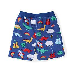 Babyhug Cotton Knit Dino & Stars Printed Shorts Pack of 3 - Multicolour