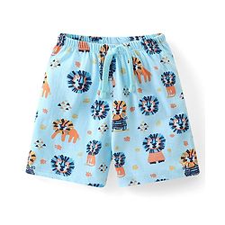 Babyhug Cotton Knit Shorts With Lion Print Pack of 3 - Multicolour