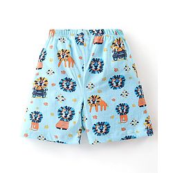 Babyhug Cotton Knit Shorts With Lion Print Pack of 3 - Multicolour