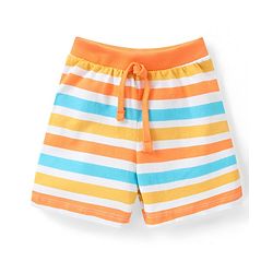 Babyhug Cotton Single Jersey Knit Shorts Striped & Palm Tree Print Pack of 3 - Multicolor