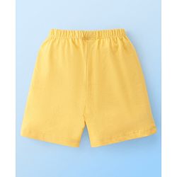 Babyhug Cotton Knit Striped & Dino Printed Shorts Pack of 3 - Multicolour