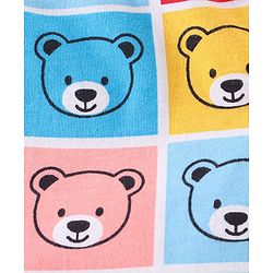 Babyhug Cotton Knit Single Jersey Shorts With Stars & Teddy Bear Print Pack Of 3 - Yellow Blue & Red
