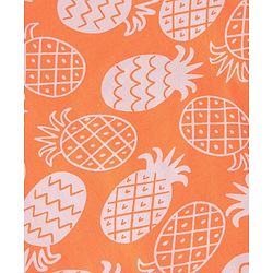 Babyhug Cotton Single Jersey Knit Half Sleeves Night Suit Pineapple Print - Orange