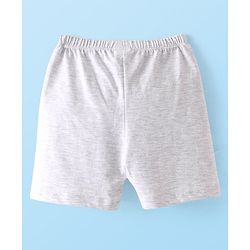 Babyhug Cotton Knit  Beach Theme Printed Shorts - Grey