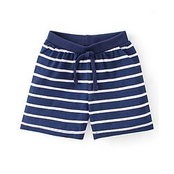 Babyhug Cotton Single Jersey Knit Shorts Stripes & Football Print Pack Of 3 - Blue & Red