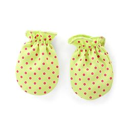 Babyhug 100% Cotton Knit Mittens Pack of 3 Floral Print - Multicolor