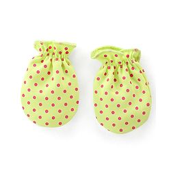 Babyhug 100% Cotton Knit Mittens Pack of 3 Floral Print - Multicolor