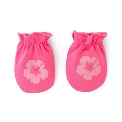 Babyhug 100% Cotton Knit Mittens Pack of 3 Floral Print - Multicolor