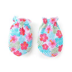 Babyhug 100% Cotton Mittens And Booties Floral Print- Multicolor