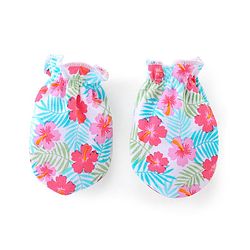 Babyhug 100% Cotton Mittens And Booties Floral Print- Multicolor