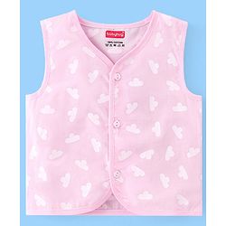 Babyhug 100% Cotton Front Open Sleeveless Jhablas Elephant & Polka Dots Print Pack of 5 - Multicolour