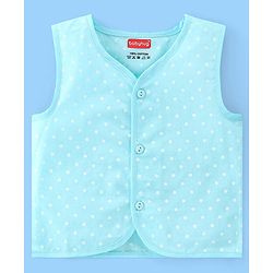 Babyhug 100% Cotton Front Open Sleeveless Jhablas Elephant & Polka Dots Print Pack of 5 - Multicolour