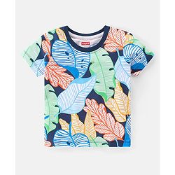 Babyhug 100% Cotton Knit Half Sleeves T-Shirt With Stripe & Text Graphics Pack Of 3 - Multicolour