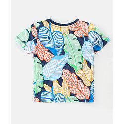 Babyhug 100% Cotton Knit Half Sleeves T-Shirt With Stripe & Text Graphics Pack Of 3 - Multicolour