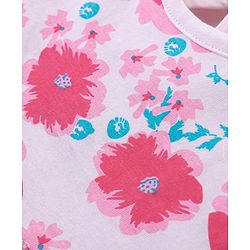 Babyhug  Cotton Jersey Knit Frill Sleeves Frock with Floral Print Pack of 2 - Multicolour