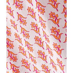 Babyhug 100% Cotton Woven Full Sleeves Kurta & Dhoti Set With Floral Print - White
